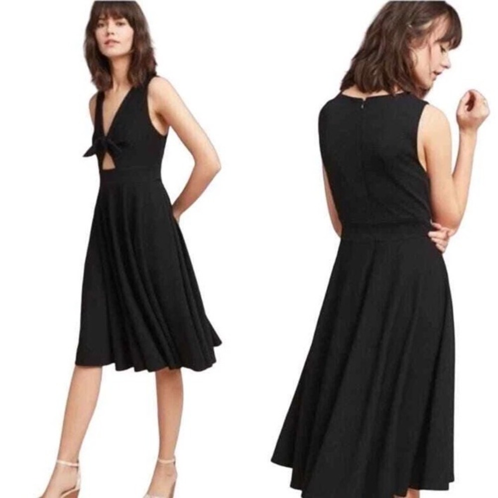 Hutch Anthropologie April Keyhole Fit & Flare Dress Woman Size Small